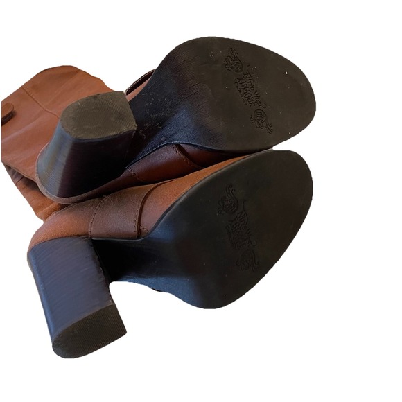 Nine West Vintage America Vathrowdown High-Heeled Boots Leather Upper Brown 5.5 - Picture 7 of 9